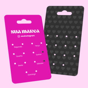 Tag Para Brincos Semaninha Personalizada